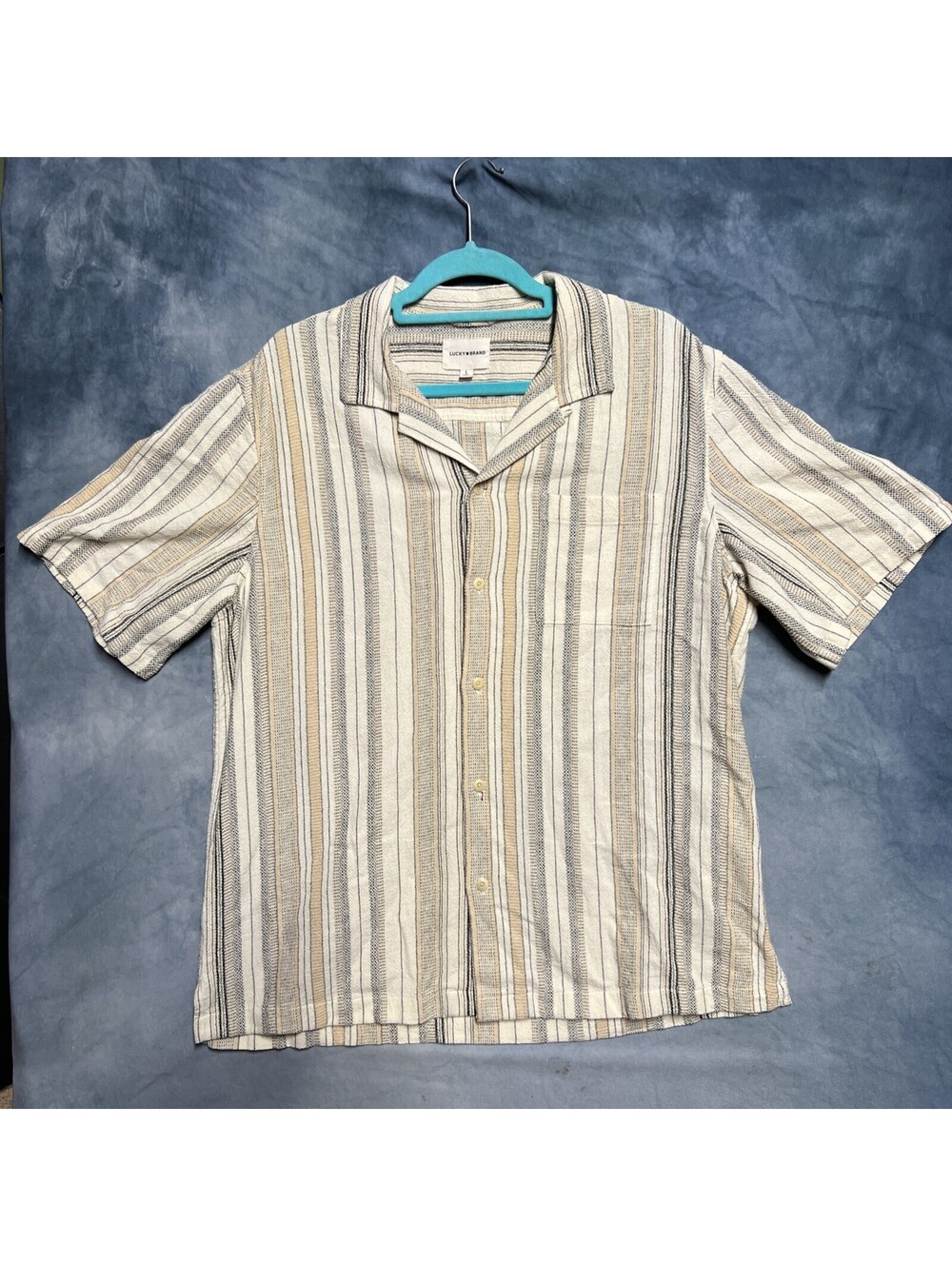 Lucky Brand Striped Casual Shirt Size Large - 1259-2K